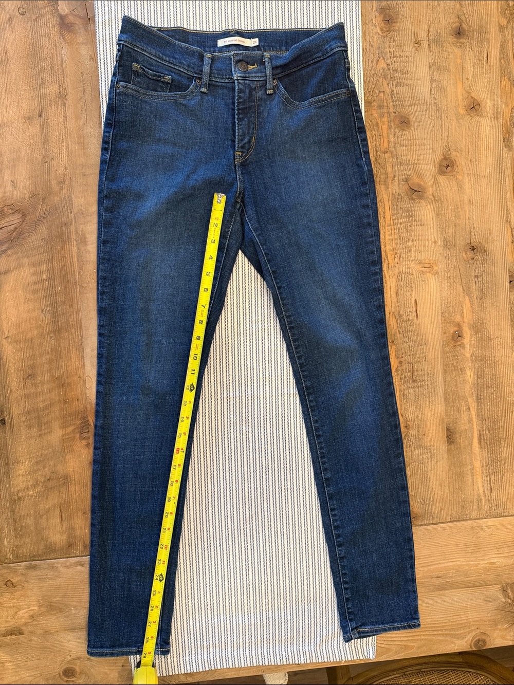 Women's Dark Blue Skinny Jeans - Stretch Denim
